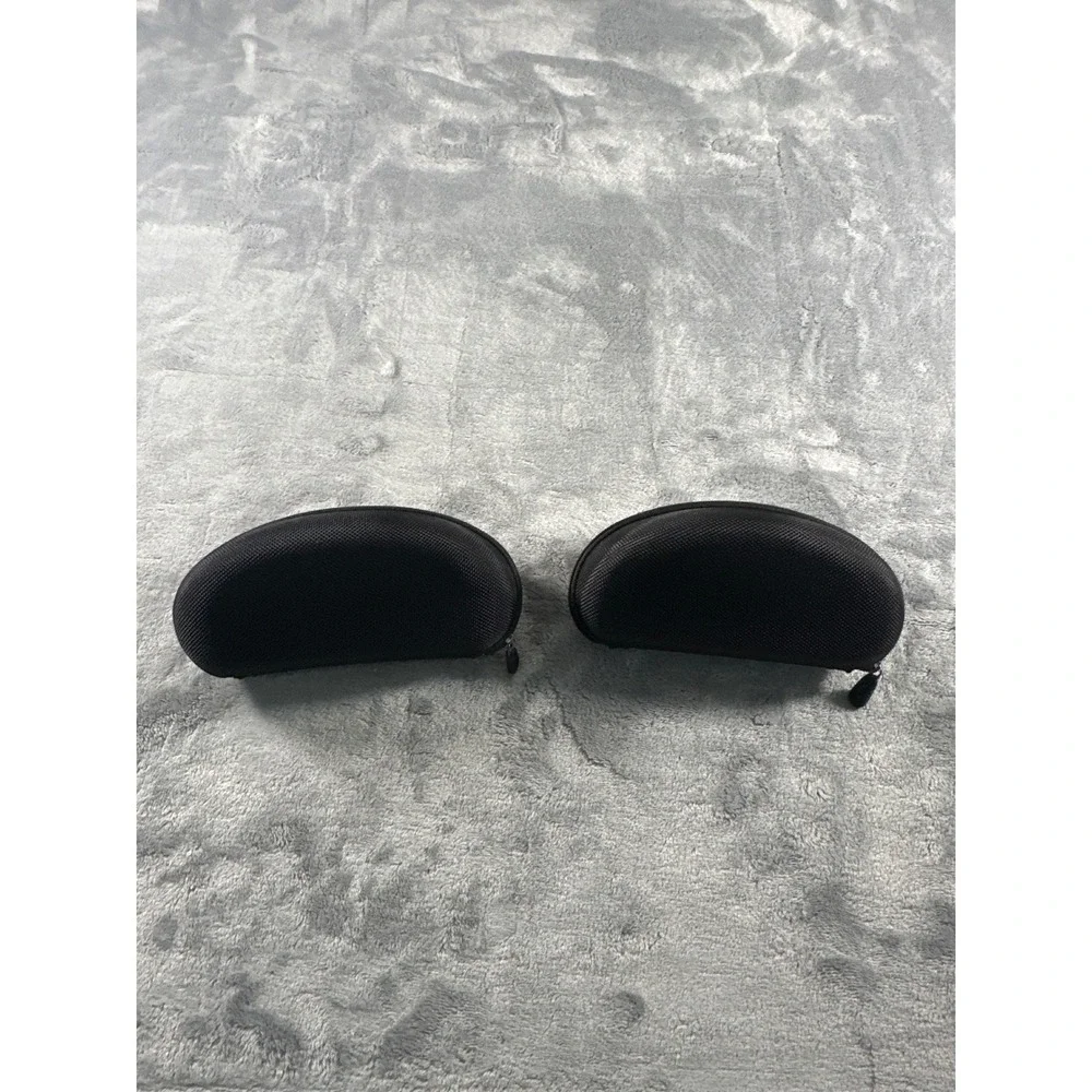 Oakley Ellipse O Hard Sunglasses Case Lot of 2 Black Ballistic Nylon Zip Vault